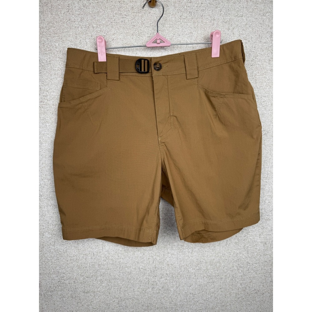 Women's Brown Stretch Casual Shorts